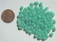 100 4x6mm Jadeite Drop Beads